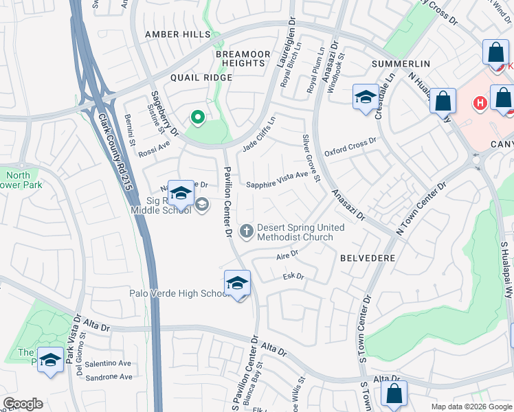 map of restaurants, bars, coffee shops, grocery stores, and more near 228 McHenry Street in Las Vegas