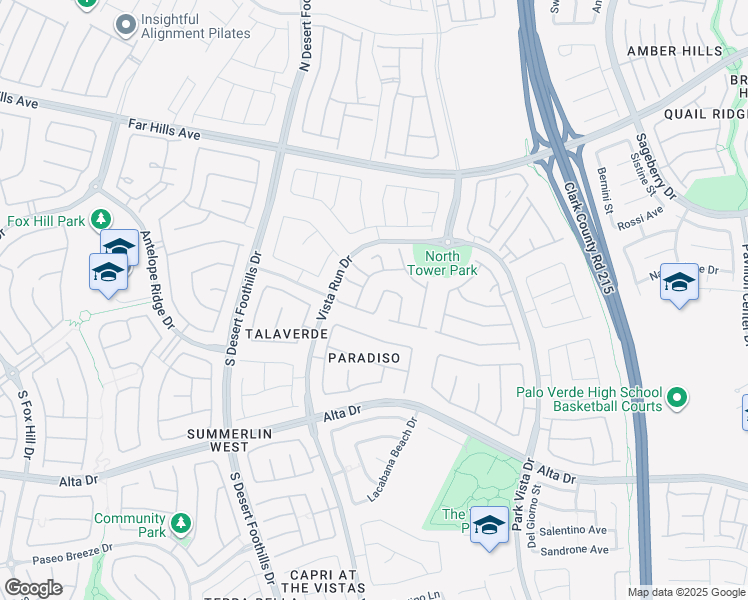 map of restaurants, bars, coffee shops, grocery stores, and more near 217 Tiburtina Avenue in Las Vegas