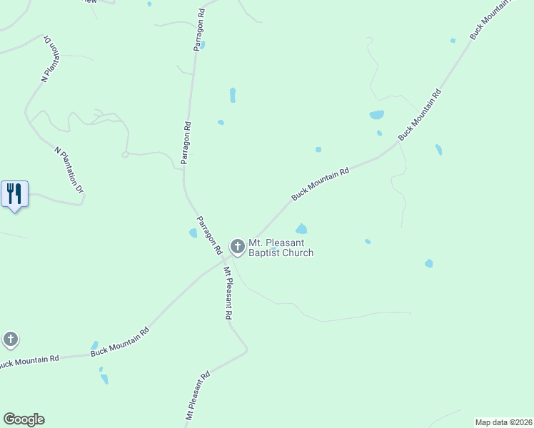 map of restaurants, bars, coffee shops, grocery stores, and more near 4920 Buck Mountain Road in Cookeville