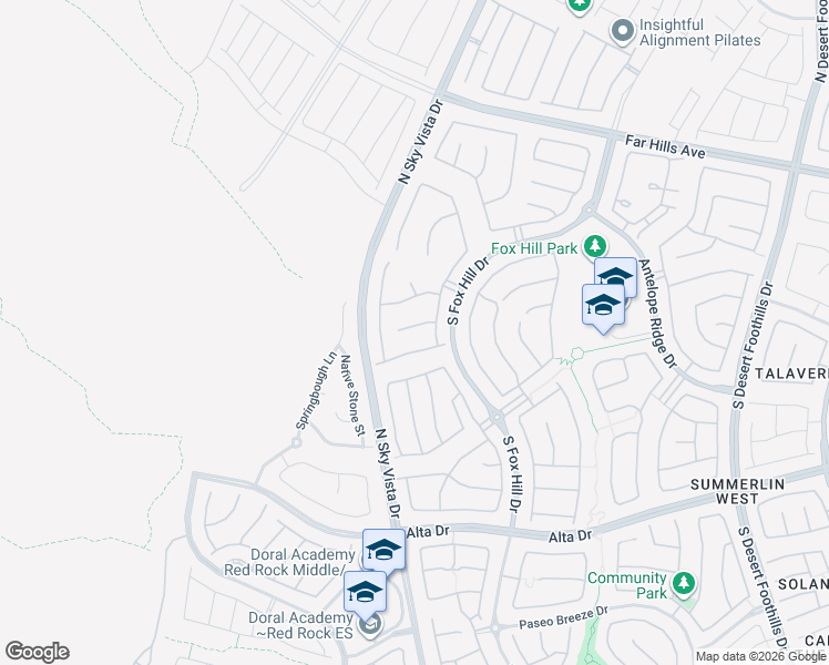 map of restaurants, bars, coffee shops, grocery stores, and more near 12233 Olivetta Court in Las Vegas