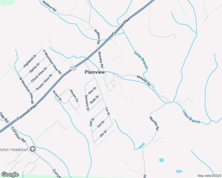 map of restaurants, bars, coffee shops, grocery stores, and more near 220 Monday Road in Corryton