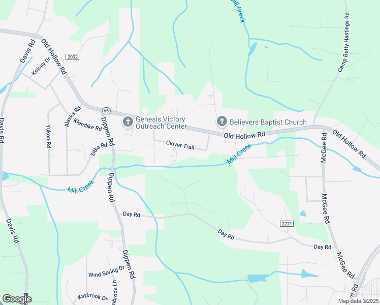 map of restaurants, bars, coffee shops, grocery stores, and more near 1970 Clover Trail in Walkertown