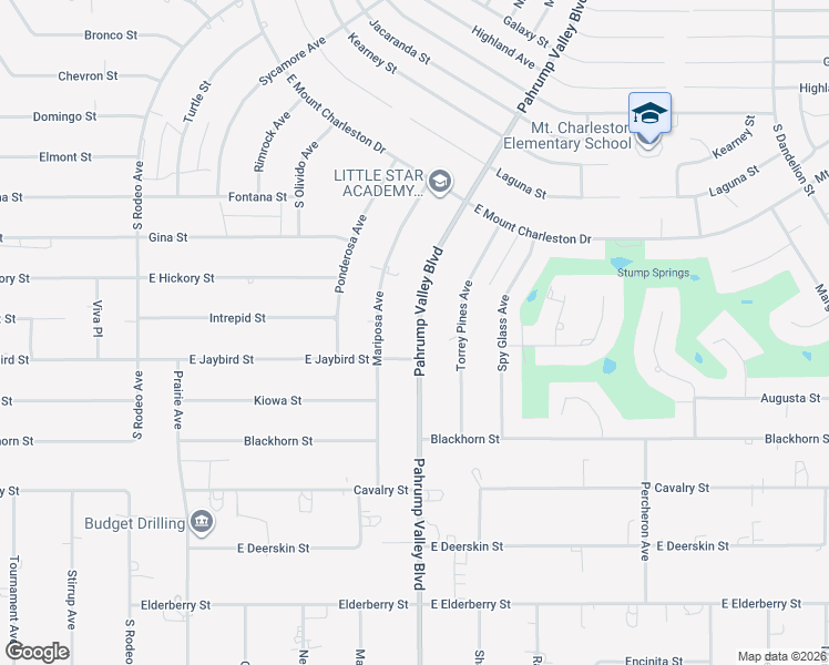 map of restaurants, bars, coffee shops, grocery stores, and more near 2940 Pahrump Valley Boulevard in Pahrump