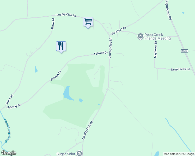map of restaurants, bars, coffee shops, grocery stores, and more near 1504 Saint Andrews Court in Yadkinville