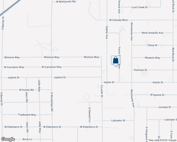 map of restaurants, bars, coffee shops, grocery stores, and more near 2141 West Carnation Way in Pahrump