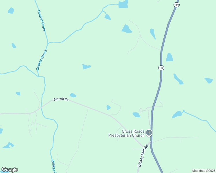 map of restaurants, bars, coffee shops, grocery stores, and more near 3610 Barnett Road in Mebane