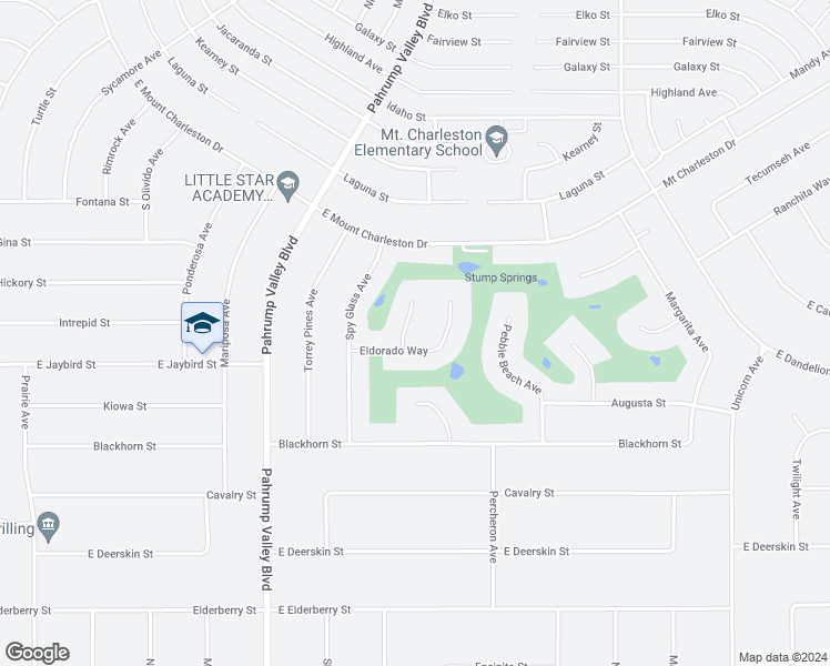 map of restaurants, bars, coffee shops, grocery stores, and more near 2941 Firestone Circle in Pahrump