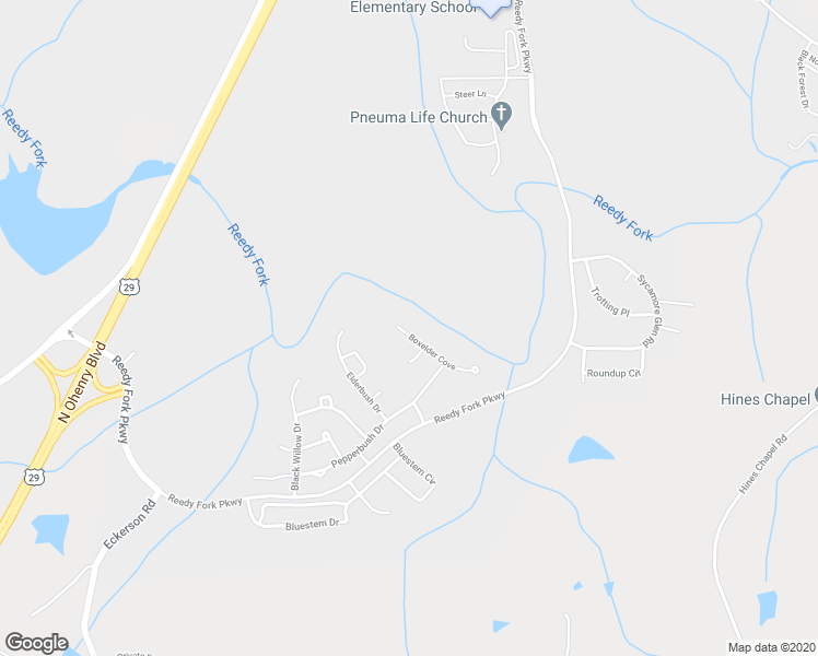 map of restaurants, bars, coffee shops, grocery stores, and more near 6108 Boxelder Cove in Greensboro