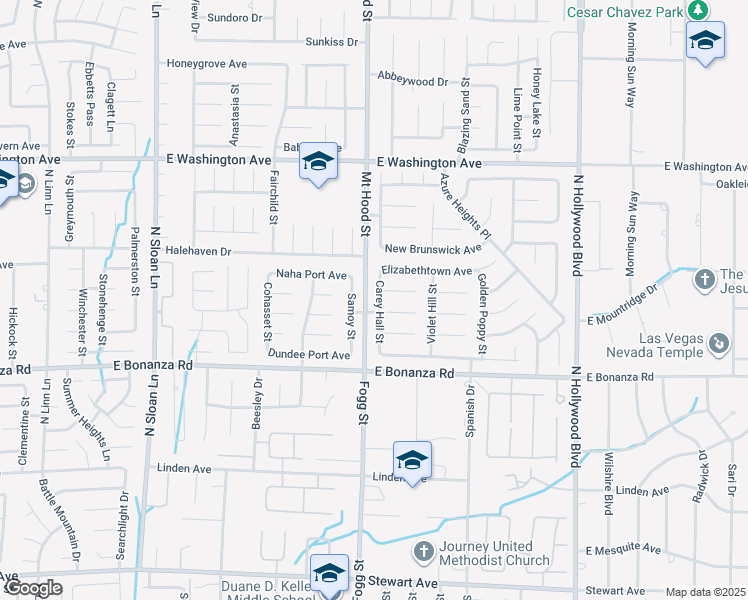 map of restaurants, bars, coffee shops, grocery stores, and more near 950 Samoy Street in Las Vegas
