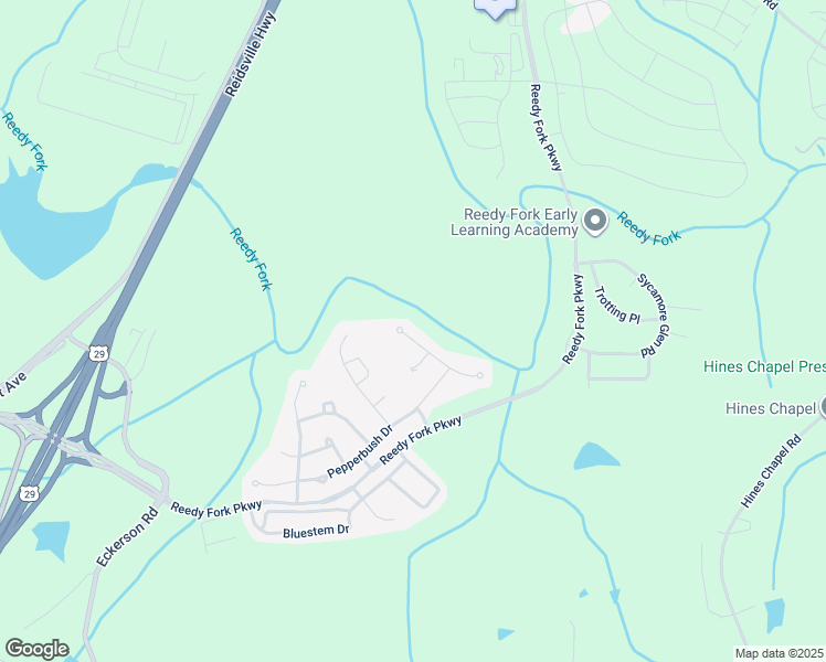 map of restaurants, bars, coffee shops, grocery stores, and more near 6108 Boxelder Cove in Greensboro
