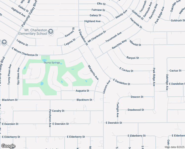 map of restaurants, bars, coffee shops, grocery stores, and more near 2950 Margarita Avenue in Pahrump