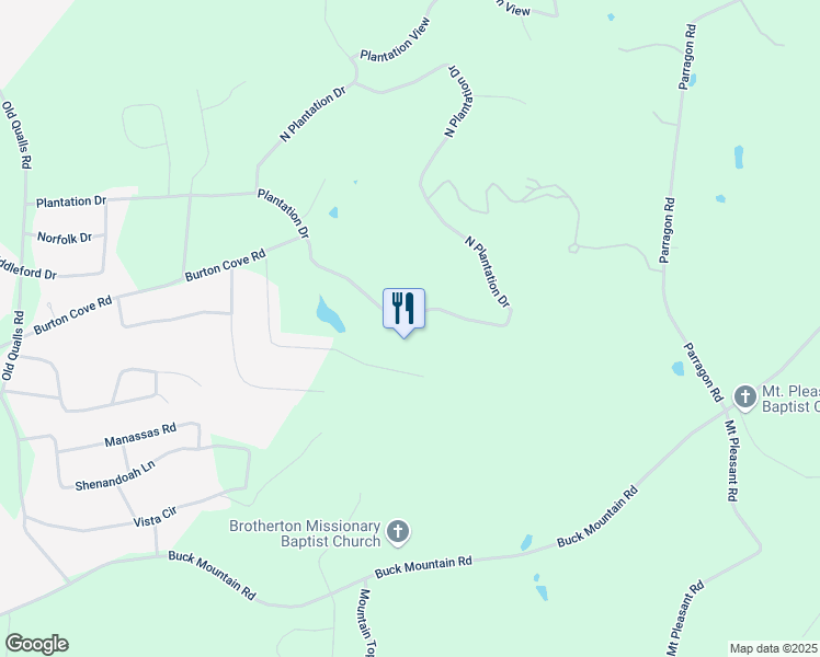 map of restaurants, bars, coffee shops, grocery stores, and more near 4227 Plantation Drive in Cookeville