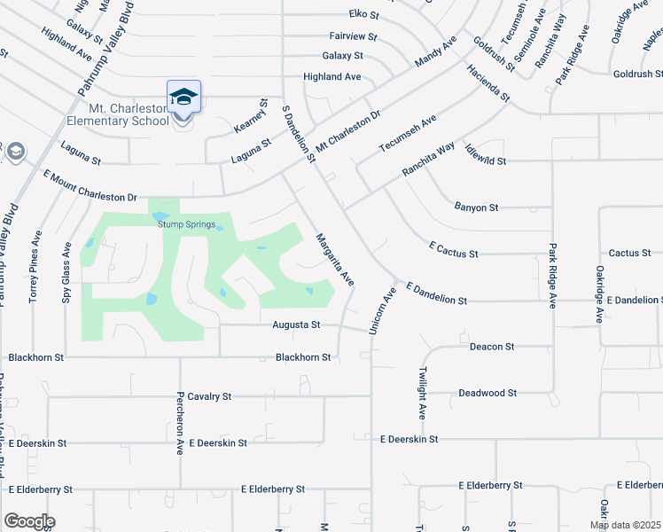 map of restaurants, bars, coffee shops, grocery stores, and more near 2950 Margarita Avenue in Pahrump