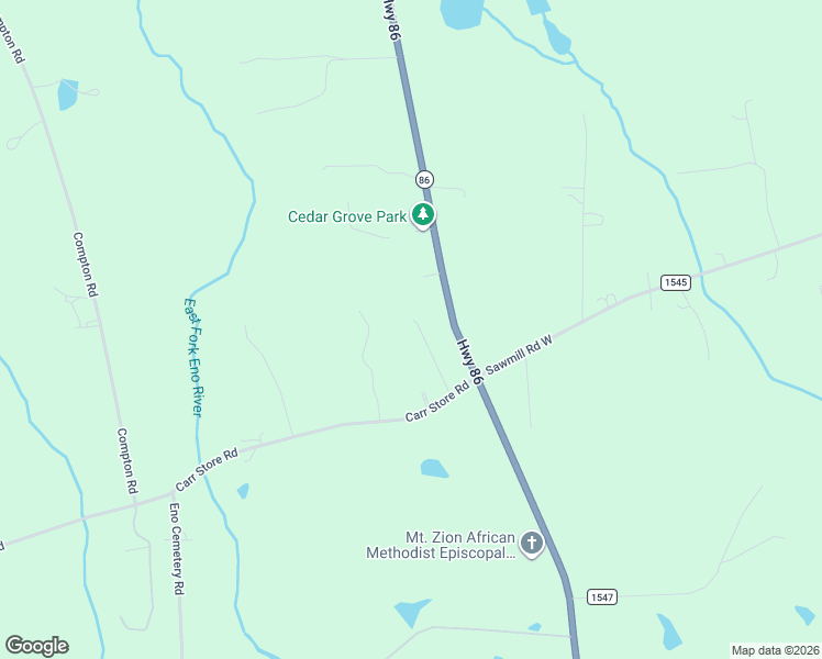 map of restaurants, bars, coffee shops, grocery stores, and more near 210 Carr Store Road in Cedar Grove