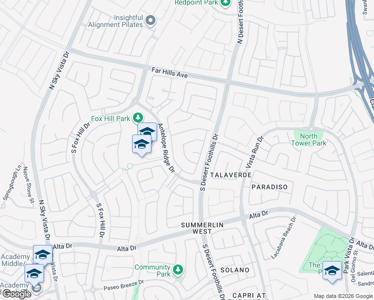 map of restaurants, bars, coffee shops, grocery stores, and more near 257 Valleggia Street in Las Vegas
