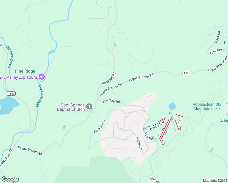 map of restaurants, bars, coffee shops, grocery stores, and more near 111 Oxford Lane in Blowing Rock