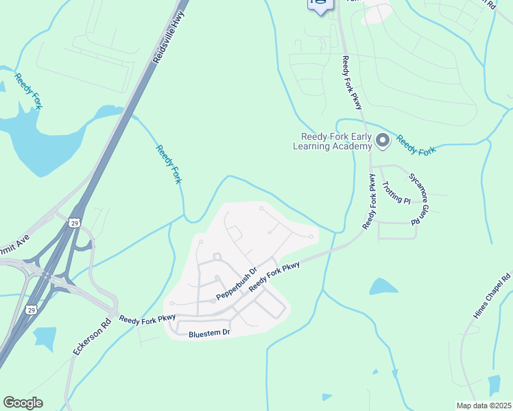 map of restaurants, bars, coffee shops, grocery stores, and more near 6116 Boxelder Cove in Greensboro