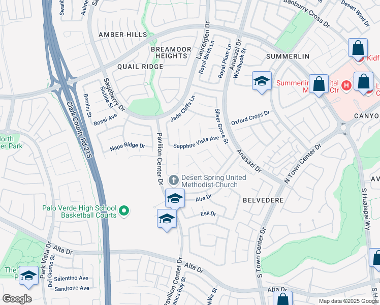 map of restaurants, bars, coffee shops, grocery stores, and more near 316 Emerald Vista Way in Las Vegas