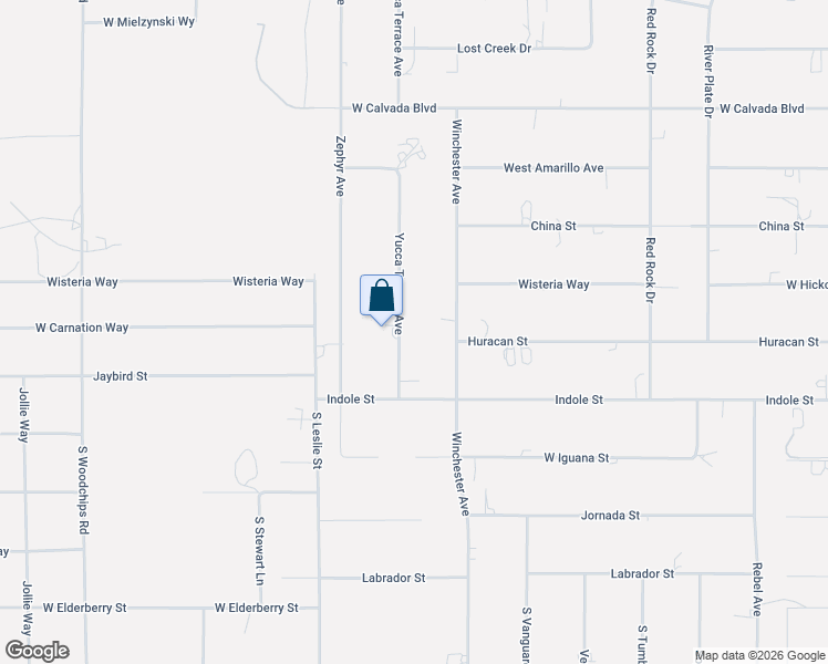 map of restaurants, bars, coffee shops, grocery stores, and more near 2891 Yucca Terrace Avenue in Pahrump