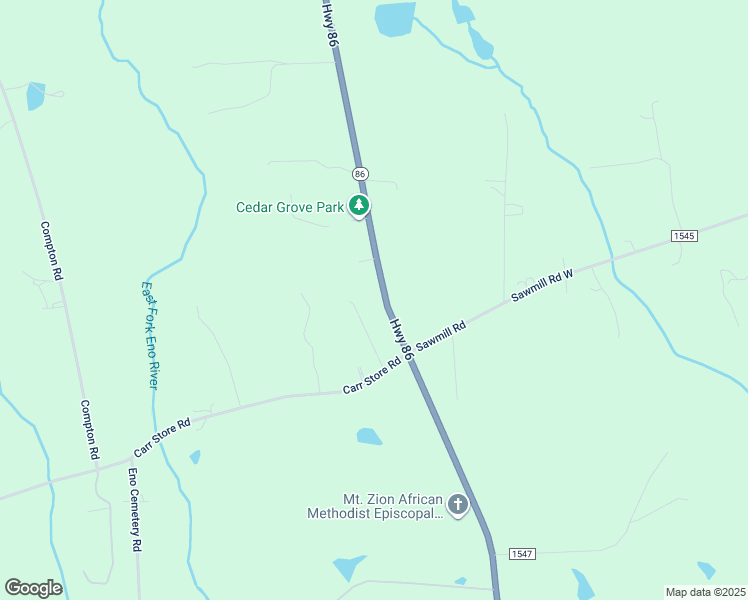 map of restaurants, bars, coffee shops, grocery stores, and more near 5708 North Carolina 86 in Hillsborough