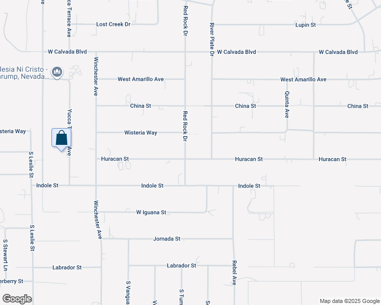 map of restaurants, bars, coffee shops, grocery stores, and more near 2881 Red Rock Drive in Pahrump
