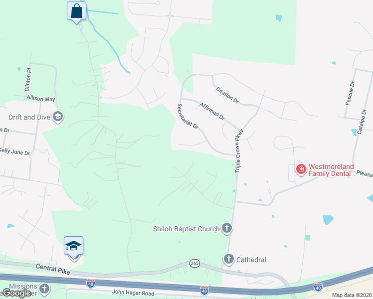map of restaurants, bars, coffee shops, grocery stores, and more near 4011 Omaha Court in Mt. Juliet