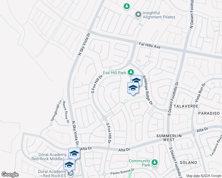 map of restaurants, bars, coffee shops, grocery stores, and more near 12140 Abbey Glen Court in Las Vegas