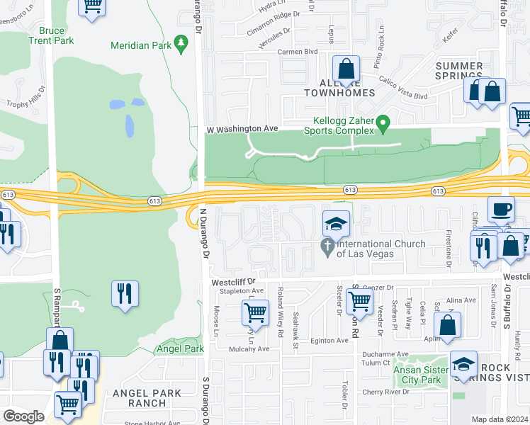 map of restaurants, bars, coffee shops, grocery stores, and more near 241 Lucky Star Street in Las Vegas