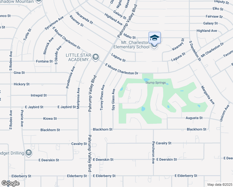 map of restaurants, bars, coffee shops, grocery stores, and more near 2881 Spy Glass Avenue in Pahrump