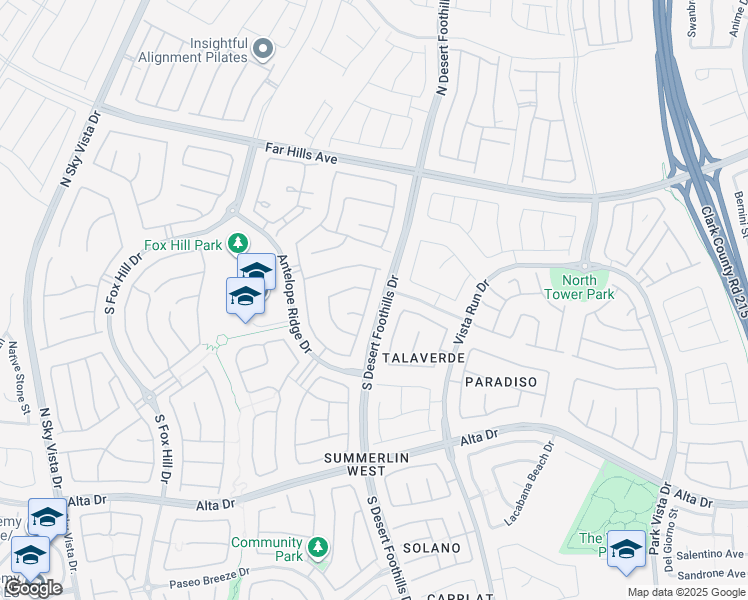 map of restaurants, bars, coffee shops, grocery stores, and more near 308 Molinetto Street in Las Vegas