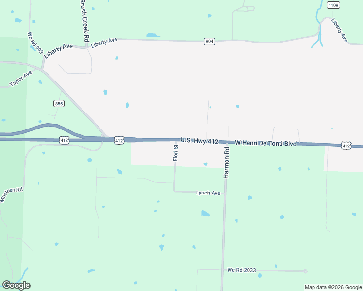 map of restaurants, bars, coffee shops, grocery stores, and more near 222 Fiori Street in Springdale
