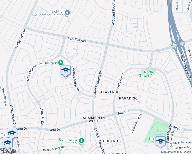 map of restaurants, bars, coffee shops, grocery stores, and more near 308 Molinetto Street in Las Vegas