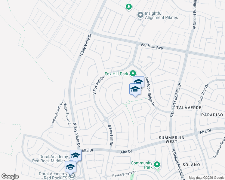 map of restaurants, bars, coffee shops, grocery stores, and more near 12140 Abbey Glen Court in Las Vegas