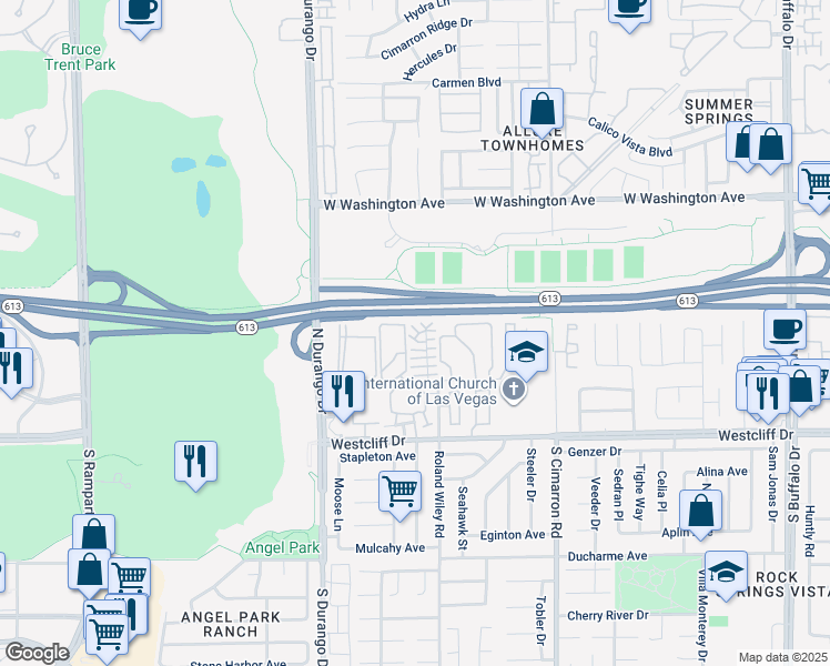 map of restaurants, bars, coffee shops, grocery stores, and more near 249 Lucky Star Street in Las Vegas