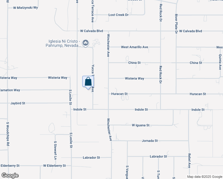map of restaurants, bars, coffee shops, grocery stores, and more near 2851 Winchester Avenue in Pahrump