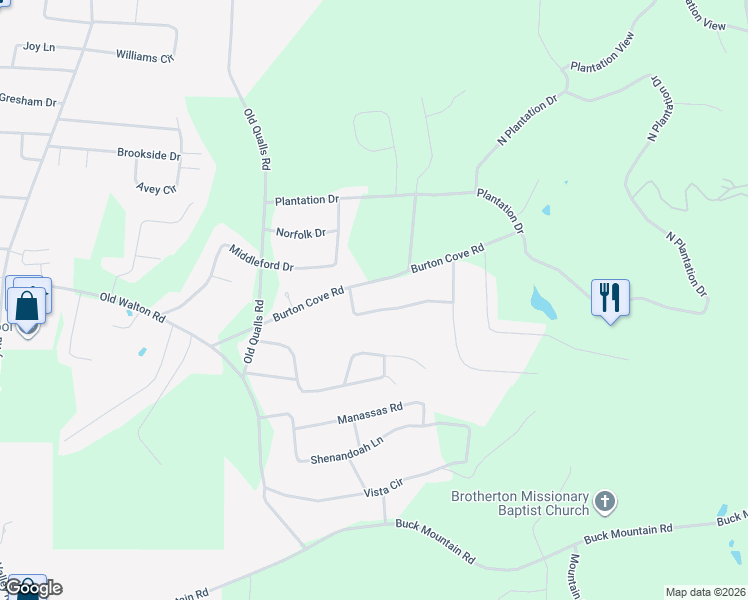 map of restaurants, bars, coffee shops, grocery stores, and more near 3512 Heritage Green Way in Cookeville
