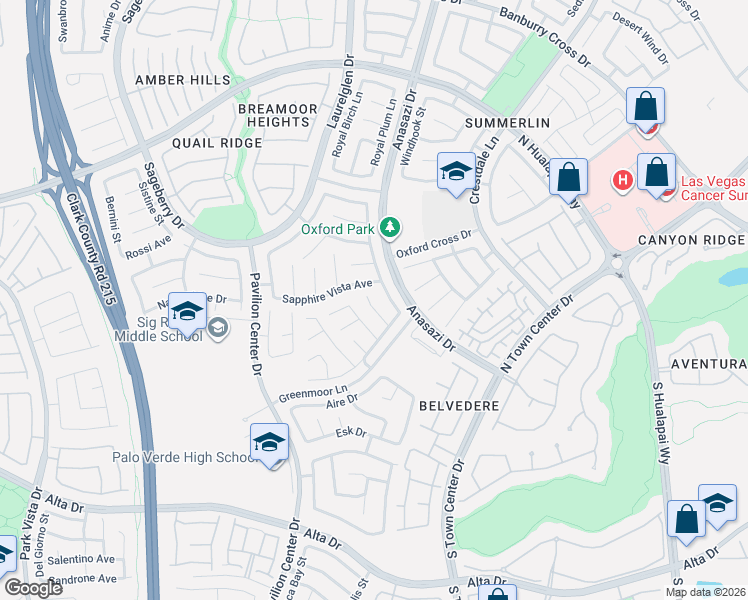 map of restaurants, bars, coffee shops, grocery stores, and more near 309 Silver Grove Street in Las Vegas
