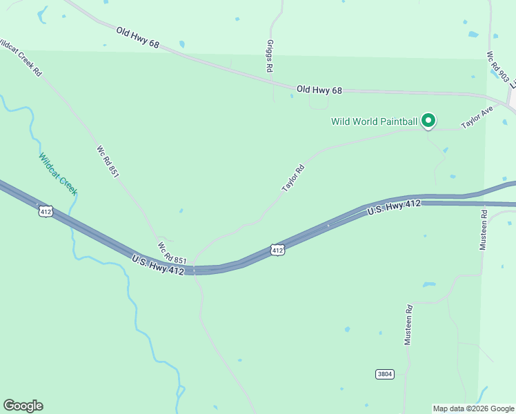 map of restaurants, bars, coffee shops, grocery stores, and more near 14290 Wc Road 852 in Springdale