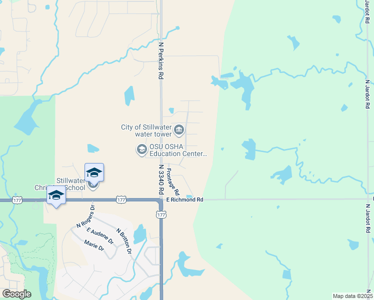 map of restaurants, bars, coffee shops, grocery stores, and more near 801 East Macy Lane in Stillwater
