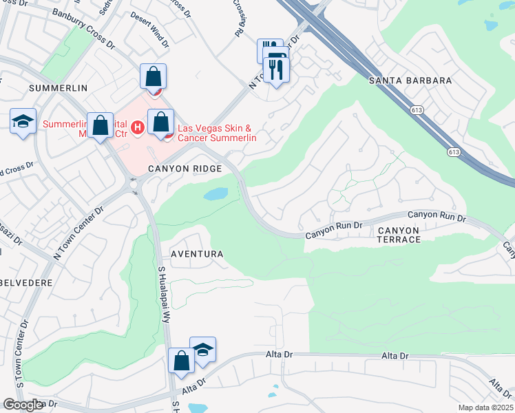 map of restaurants, bars, coffee shops, grocery stores, and more near 9733 Plateau Heights Place in Las Vegas