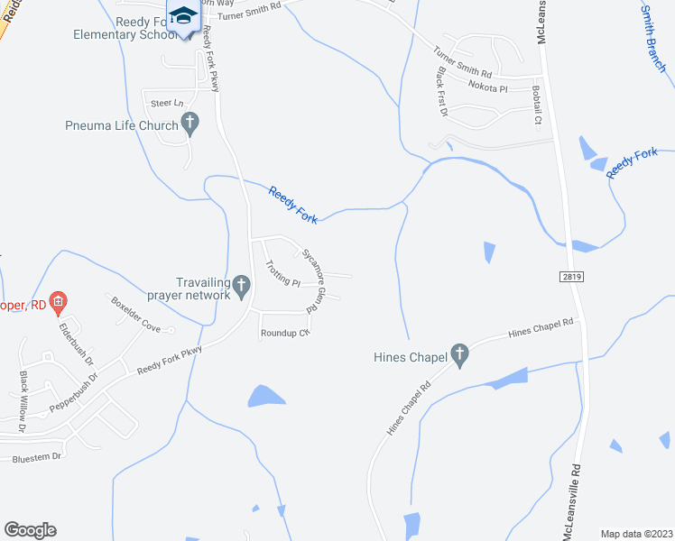 map of restaurants, bars, coffee shops, grocery stores, and more near 6007 Trailshead Drive in Greensboro