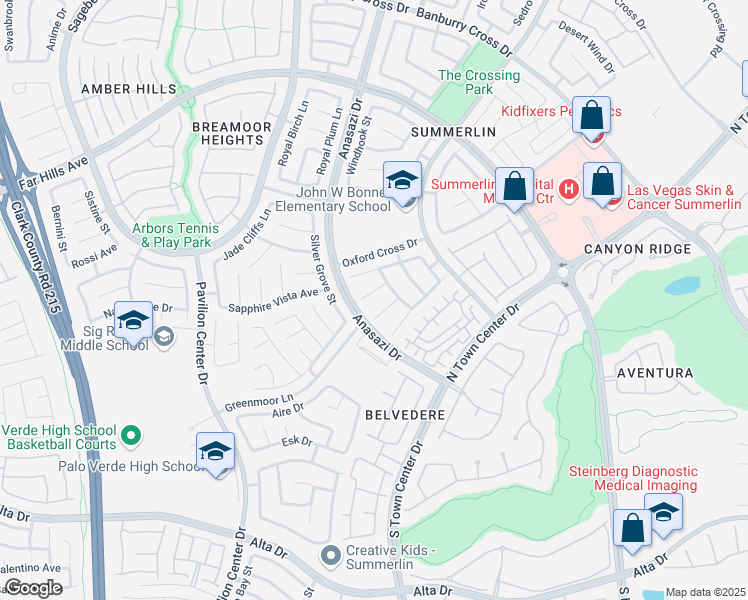 map of restaurants, bars, coffee shops, grocery stores, and more near 10468 Warwick Falls Court in Las Vegas