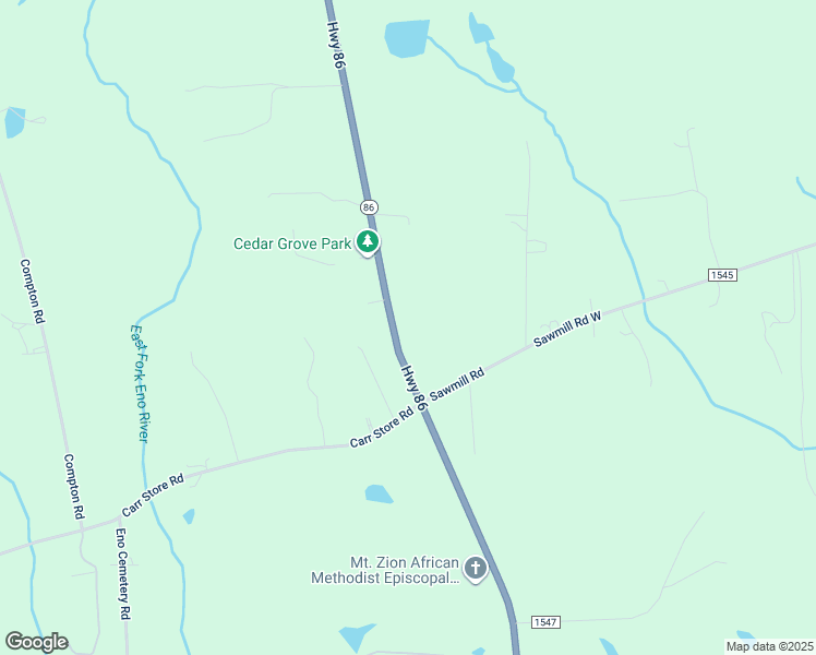 map of restaurants, bars, coffee shops, grocery stores, and more near 5708 North Carolina 86 in Hillsborough