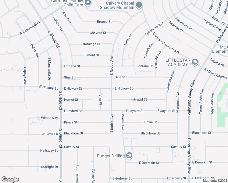 map of restaurants, bars, coffee shops, grocery stores, and more near 440 East Hickory Street in Pahrump