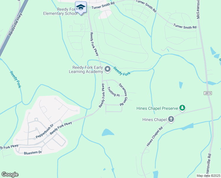 map of restaurants, bars, coffee shops, grocery stores, and more near 6124 Trotting Place in Greensboro