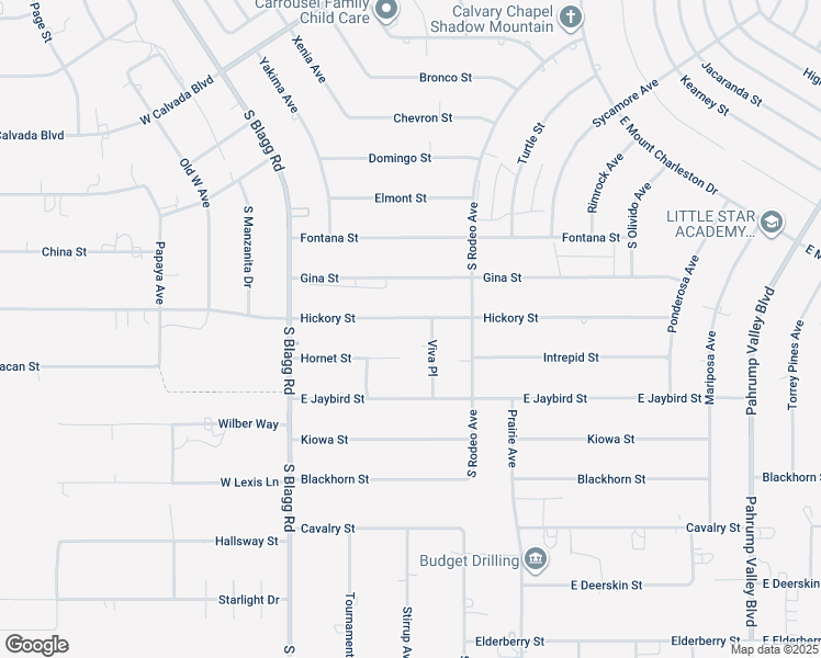 map of restaurants, bars, coffee shops, grocery stores, and more near 261 East Hickory Street in Pahrump