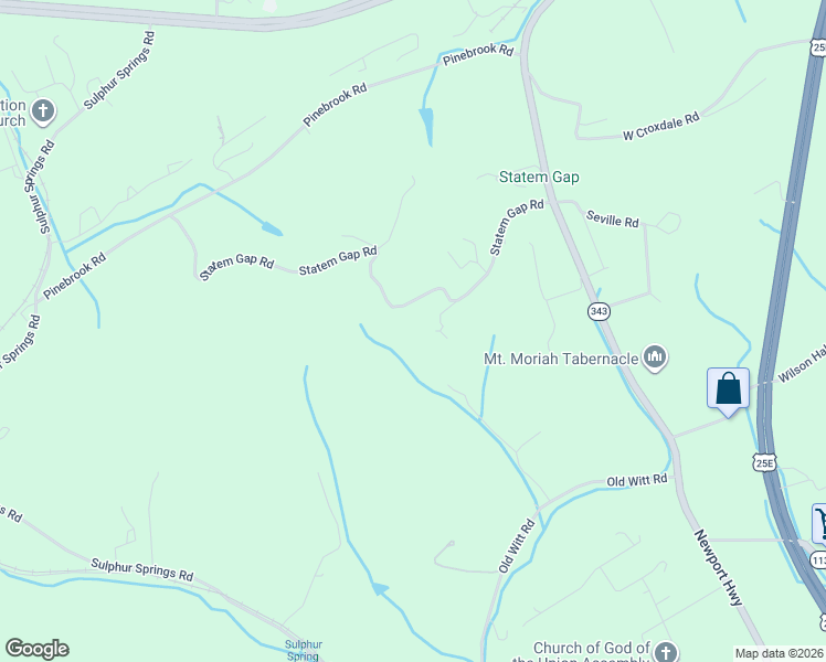 map of restaurants, bars, coffee shops, grocery stores, and more near 403 Statem Gap Road in Morristown