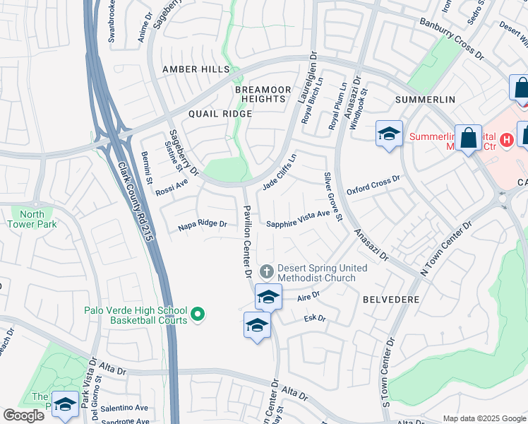 map of restaurants, bars, coffee shops, grocery stores, and more near 429 Bloomingdale Court in Las Vegas