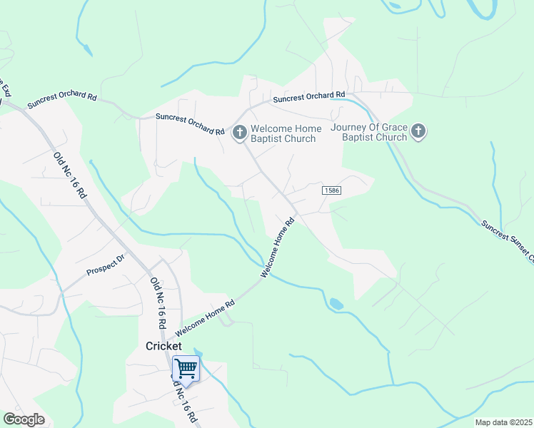 map of restaurants, bars, coffee shops, grocery stores, and more near 376 Welcome Home Ch Road in North Wilkesboro