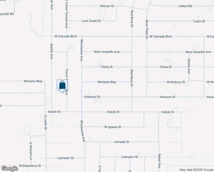 map of restaurants, bars, coffee shops, grocery stores, and more near West Hickory Street in Pahrump